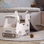 Toddler Slide Set Bus Driving Climber Toy Kids Slider Outdoor Playground Garden