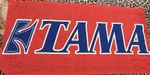Tama drum logo Polyester Red blue white Banner. 