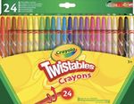 CRAYOLA Twistables Colouring Crayons Set – 24 Assorted Colours, Twist to Use
