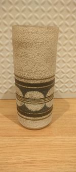 TROIKA CYLINDER VASE VINTAGE 1970s BY ANNETTE WALTERS GREAT CONDITION,