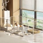 BingoPaw Acrylic XXL Pet Pen Fence 10 Panels Clear Acrylic 180x120x61cm