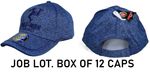 CAP x 12 Job Lot Wholesale IOM Isle of Man Road Races Adults Blue Marl NEW!