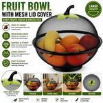 Fruit Fly Proof Fruit Bowl, Large Capacity Mesh Fruit Basket with Lid Cover Hot