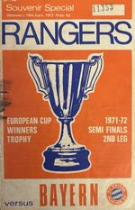 Rangers v Bayern Munich 1972 Programme