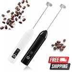 Electric Milk Frother USB Rechargeable Handheld Coffee Whisk  Egg Beater Mixer