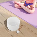 8inch Crystal Singing Bowl Heart Chakra Quartz G Note Sound Healing Meditation