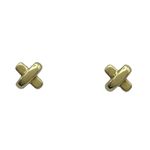 Tiffany TIFFANY&CO Cross Stitch Earrings Gold 750 Jewelry Used
