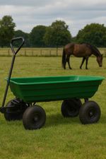 75L Tipping Garden Cart 300 kg Wheelbarrow Dump Trolley Utility Truck Trailer