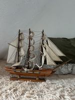 Model Ship Wooden Sailing Boat Decoration Nautical Schooner Wood Home Decor Gift