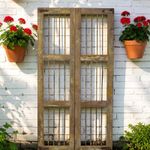 🚚 FREE DELIVERY 🚚 Pair of Antique Vintage Indian Doors Shutters