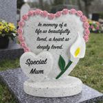 Double Heart Memorial SPECIAL MUM Mother Grave Tribute Remembrance Ornament