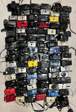Vintage JOB LOT of various 35mm film point and shoot cameras UNTESTED