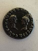 Roman Silver Coin  Denarius Vespasian Titus and Domitian