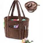 Knitting Bag Yarn Storage Crochet Bag Organizer with Lid Portable Yarn