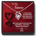 To My Fiancee Necklace Gift for Wife Soulmate Girlfriend Woman Gifts for Her