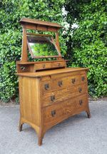 LIBERTY STYLE ARTS & CRAFTS SOLID OAK DRESSING TABLE