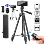 Lightweight Aluminium Tripod Telescopic Camera DSLR Stand With Phone Holder UK
