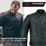Leather Motorbike Jacket With Armour Black Motorcycle Touring Biker CE APPROVED