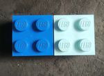 Lego Turquoise/Blue Storage Brick 2x2 Cube 4 Stud Stackable Container Boxes 