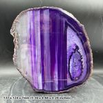 Agate Slice 5.5-6 Inch Natural Banded Chalcedony Quartz Mineral Specimen