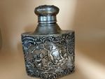 19th c. Antique Silver 800 Weinranck & Schmidt, Hanau -Tea Caddy 170g Cherub
