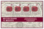 Guyana 2014 - Honoring British Guiana 1c Magenta - Sheet Of 4 Stamps - MNH