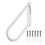 Hand Rails for Outdoor Steps Wall Mount Handrails for 1-2 Steps U-Shaped White