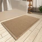 IQOUNIX Bath Mat 60 x 90 cm, Bathroom Mat, 60 x 90 cm (Rectangular), Brown 