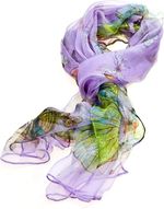 Women's Multi Function 100% Pure Silk Butterfly Scarf