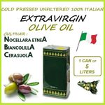 EXTRA VIRGIN OLIVE OIL 5 LITRE COLD PRESSED SICILIAN NEW EVO OIL 2025 CAN 5L