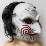 Costume Scary Billy Jigsaw Saw Movie Mask Latex Mask Halloween Puppet Cosplay