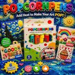 6Pcs Popcorn 3D Puffy Drawing Pens Heat Expand DIY Relief Art Markers