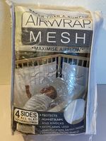 AIRWRAP MESH Cotbed Protector 4 Side Panels Crib Baby Bumper White Adjustable