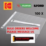 100x Acid-Free Archival Storage Filing Sheets Negative Pages 35mm 135 Film 