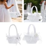 Satin Flower Basket Lace Wedding Supplies Decoration Wedding Flower Baskets