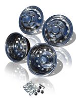 Stainless Steel 16" Front Rear Wheel Trim Covers For Ford Transit MK8 2014-2021