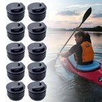 10x Canoe Kayak Boat Scupper Hole Plugs Stopper Drain Black Nylon Bungs Tools