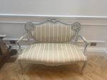 French Antique 2 Seat Sofa Newly Upholstered 