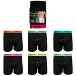 Mens Neon Boxer Shorts Trunks, Comfort Fit Boxers Underwear 6 Pairs 12 Pair Pack