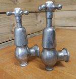 Antique Restoration - CHUCO Chrome Hot & Cold Torpedo Teardrop Globe Taps - RARE