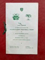 BARBARIANS v FIJI 1970 RUGBY DINNER MENU CARD