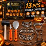 Pumpkin Carving Kit 13 Piece Stamping Tool Set Safe for Kids Halloween UK New
