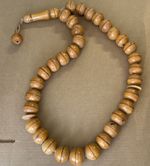 Large Wooden Prayer Beads Vintage 37in