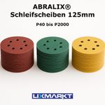 Sanding Discs 125mm Hook and Loop 8 Hole Eccentric Sandpaper Sanding Sheet P40-P2000