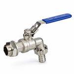 Stainless Steel Ball Valve 1/2 Inch Hose Barb Tap Faucet Water Valve