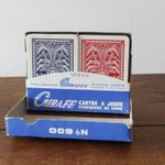 Vintage Giraffe No 600 Playing Cards Twin Pack 2 Decks Red Blue Made In China