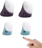 Set of 4 Thimble Silicone Rubber 2 sizes 2 of each Finger Protectors