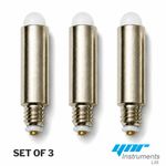 Otoscope Replacement Bulbs Set of 3 Mini Fibre Optic Pocket Diagnostic Lamps