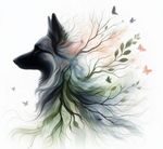 GERMAN SHEPHERD (4) CROSS STITCH PATTERN
