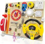 MONTESSORI BUSY BOARD WOODEN SENSORY TOYS LEARNING MOTOR SKILLS EDUCATIONAL